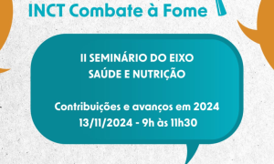 II Seminário do Eixo Saúde e Nutrição- INCT Combate à Fome (13/11/2024)